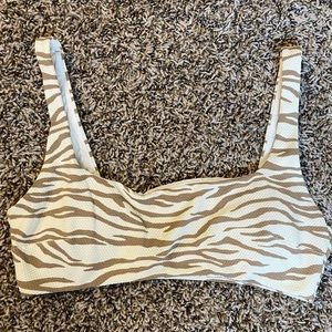 AERIE Waffle Scoop-Neck Swim Top